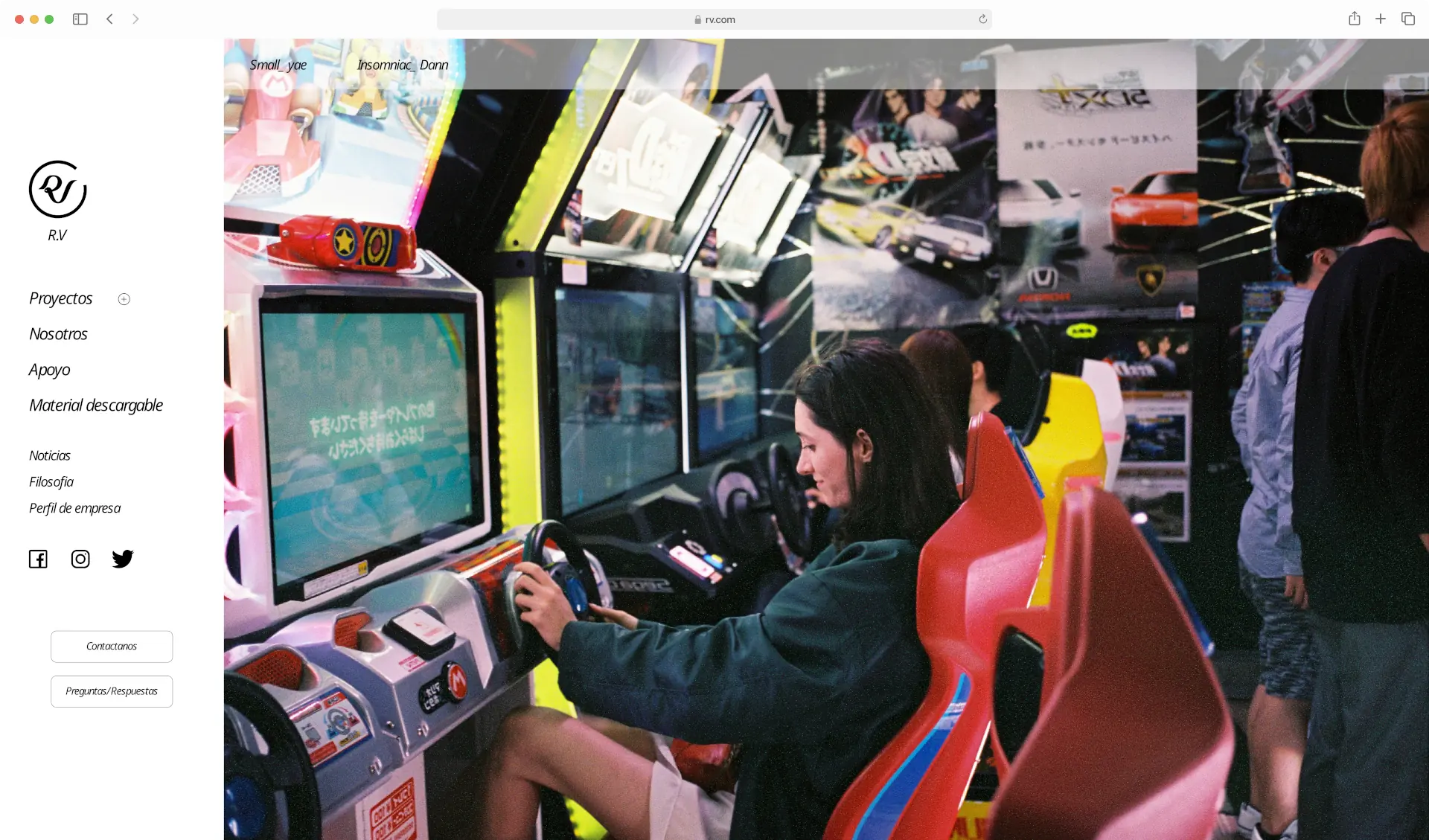 Imagen del navegador con la pagina del proyecto